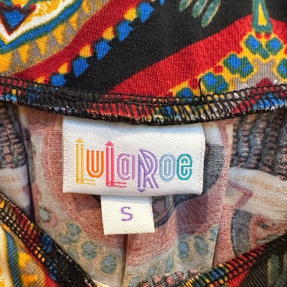 LuLaRoe Madison Pleated Skirt Pockets Boho Southwestern Aztec Size S NWT - Picture 6 of 10